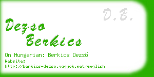 dezso berkics business card
